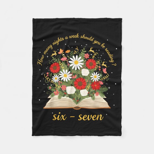 How Many Night A Week Should You Be Reading 67 Mem Fleece Blanket (Front)