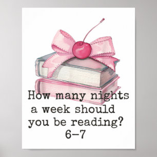 How Many Night A Week Should You Be Reading 67 Mem Poster
