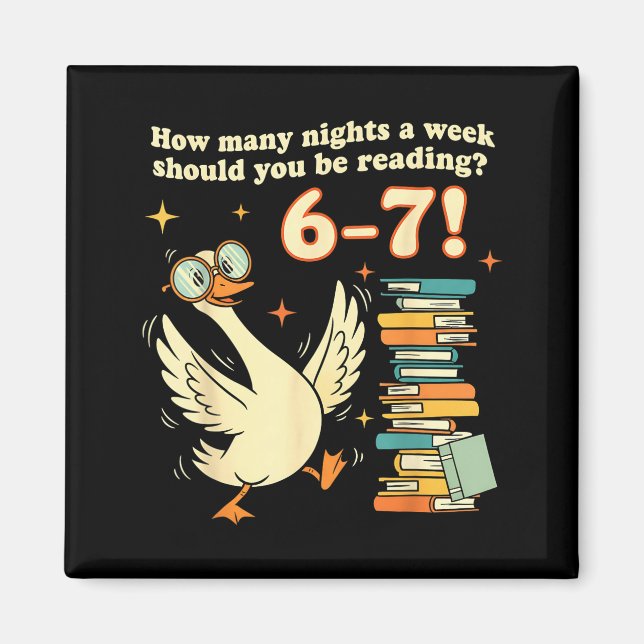 How Many Night A Week Should You Be Reading 67 Tea Magnet (Front)