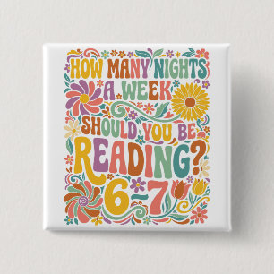 How Many Nights a Week Should You Be Reading? 67 15 Cm Square Badge
