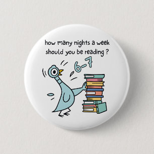 How Many Nights a Week Should You Be Reading? 67 6 Cm Round Badge