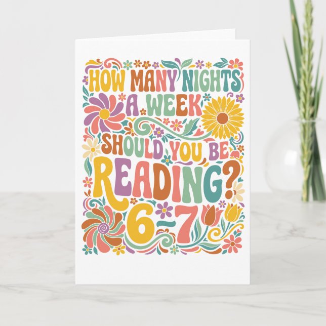 How Many Nights a Week Should You Be Reading? 67 Card (Front)
