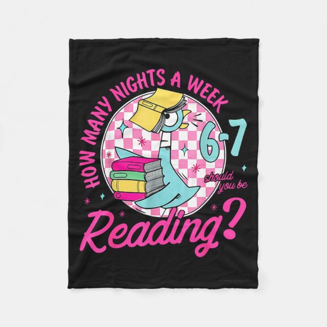 How Many Nights A Week Should You Be Reading 67 Me Fleece Blanket (Front)