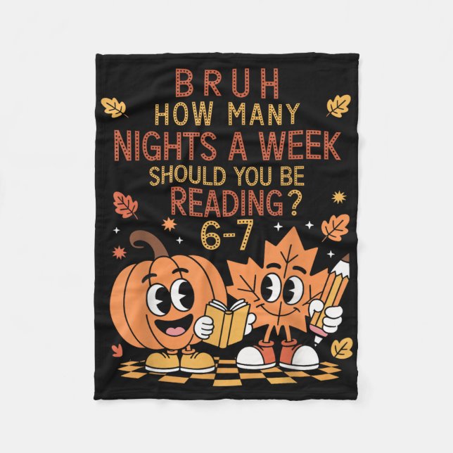 How Many Nights A Week Should You Be Reading 67 Te Fleece Blanket (Front)