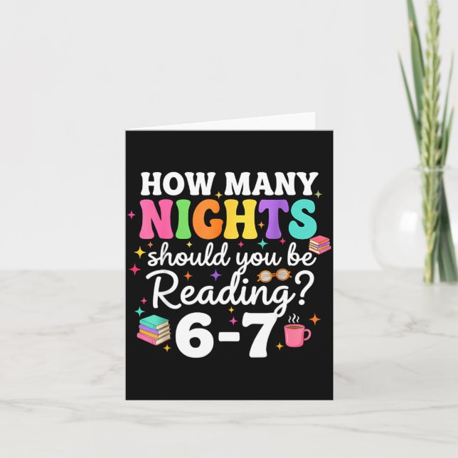 How Many Nights A Week Should You Be Reading 6 7 B Card (Front)