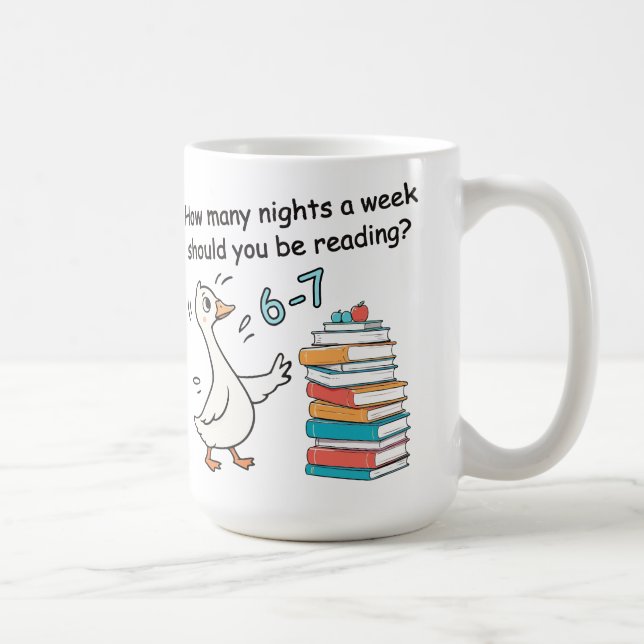 How Many Nights a Week Should You Be Reading 6-7 Coffee Mug (Right)