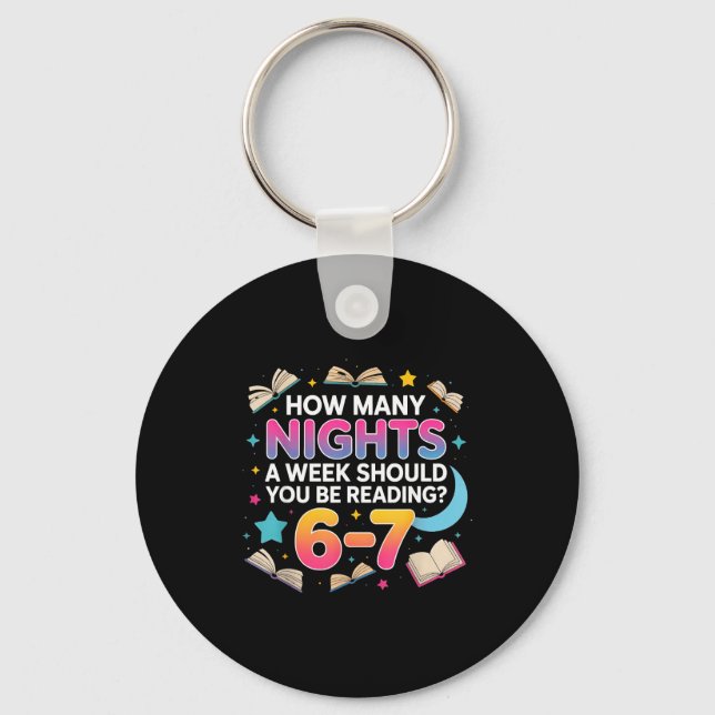 How Many Nights A Week Should You Be Reading 6–7 M Key Ring (Front)