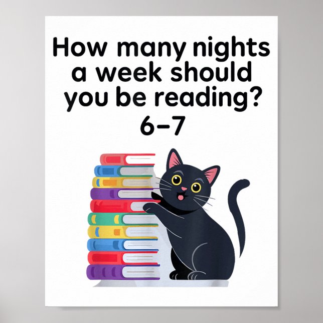 How Many Nights A Week Should You Be Reading 6-7 R Poster (Front)