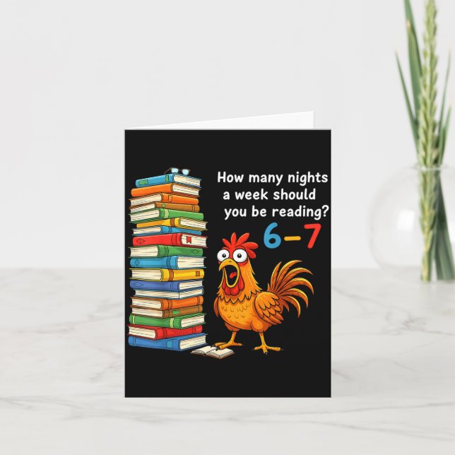How Many Nights A Week Should You Be Reading 6–7 T Card (Front)