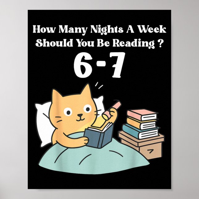 How Many Nights A Week Should You Be Reading 6–7 T Poster (Front)