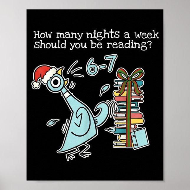 How Many Nights A Week Should You Be Reading 6-7 T Poster (Front)