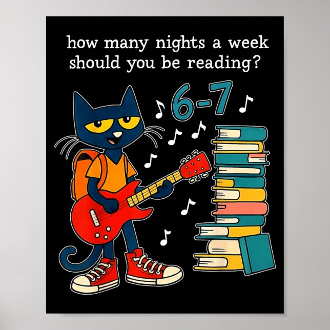 How Many Nights A Week Should You Be Reading 6-7 T Poster (Front)