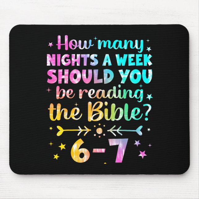 How Many Nights A Week Should You Be Reading The B Mouse Mat (Front)