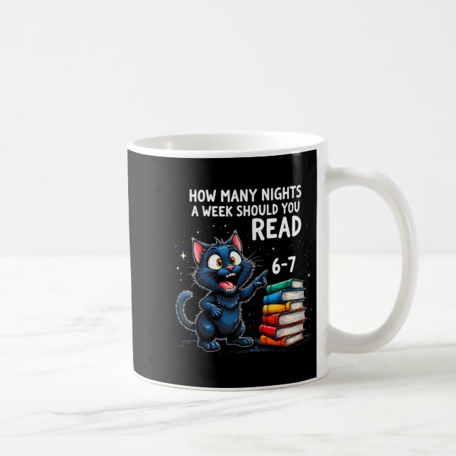 How Many Nights A Week Should You Read_ 6–7 Fun Bl Coffee Mug (Right)