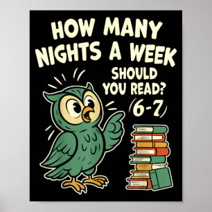How Many Nights A Week Should You Read_ 6–7 Fun Re Poster
