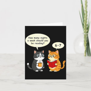 How Many Nights Reading 67 Englieacher Cats Book L Card