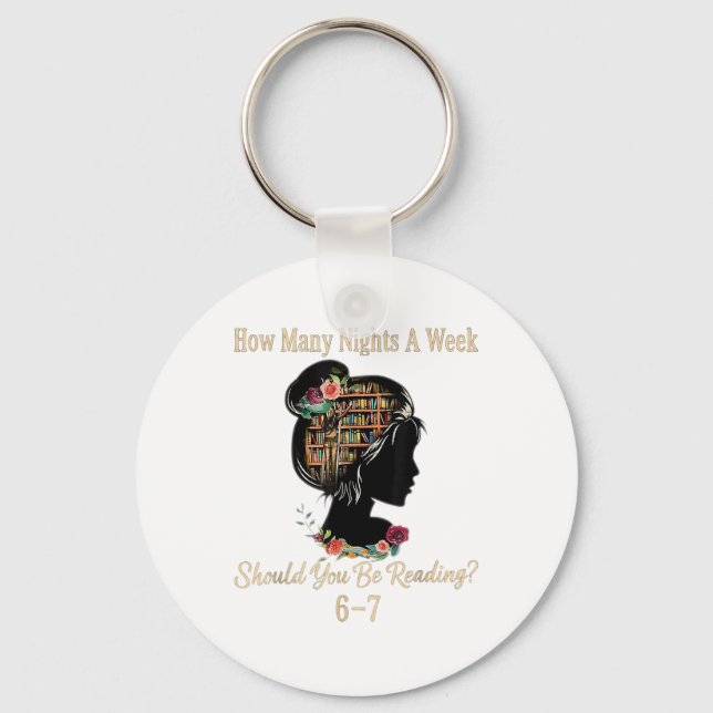 How Many Nights Reading 67 Funny Meme Six Seven Te Key Ring (Front)