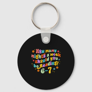 How Many Nights Reading 67 Funny Meme Six Seven Te Key Ring