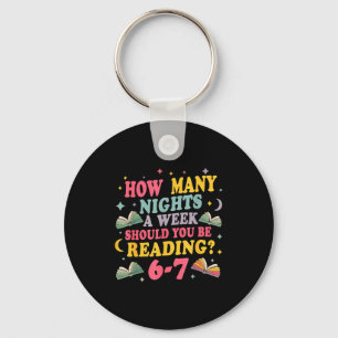How Many Nights Reading 67 Meme Six Seven Teacher Key Ring