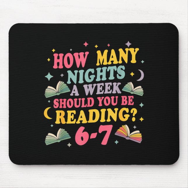 How Many Nights Reading 67 Meme Six Seven Teacher  Mouse Mat (Front)