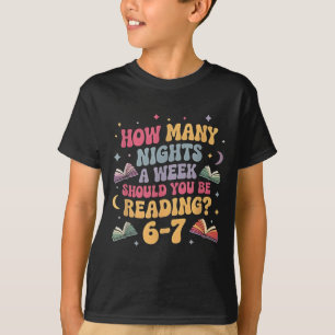 How Many Nights Reading 67 Meme Six Seven Teacher T-Shirt