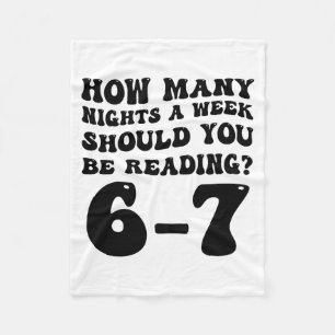 How Many Nights Reading 6 7 Funny Groovy Meme Quot Fleece Blanket