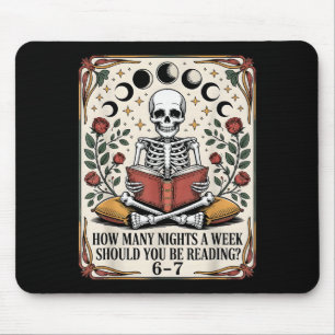 How Many Nights Reading Meme 6 7 Funny Book Lover  Mouse Mat