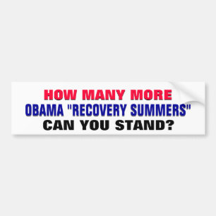 How Many Obama Recovery Summers Can You Stand? Bumper Sticker