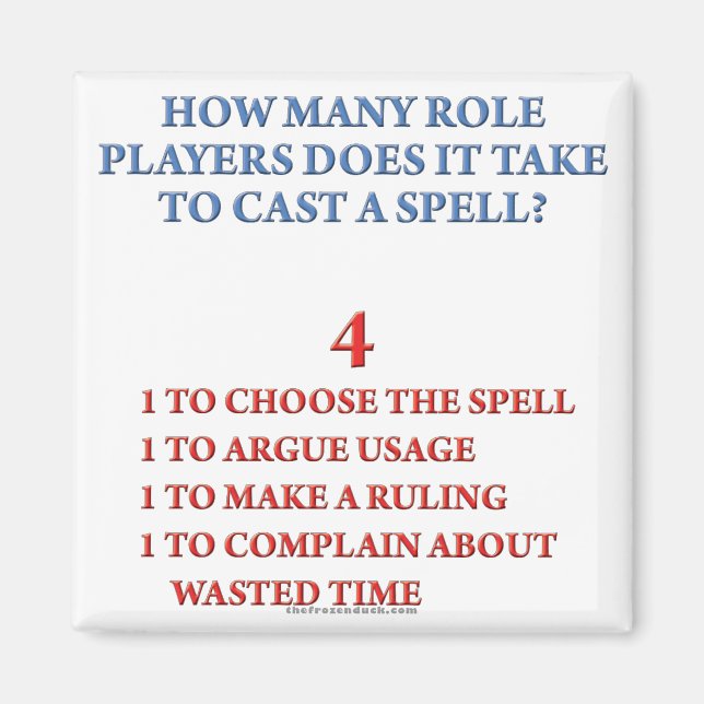 How Many Players to Cast a Spell Magnet (Front)
