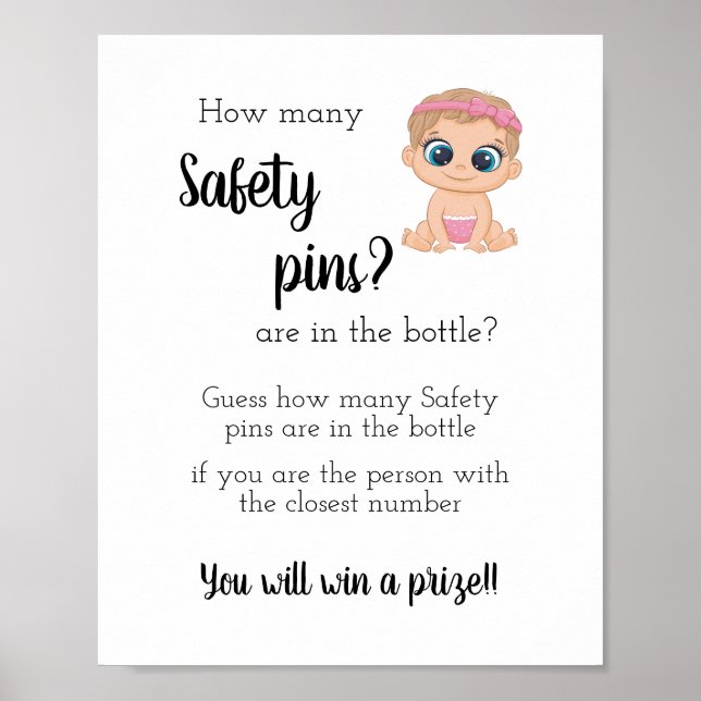 How many Safety Pins Baby Girl Poster (Front)