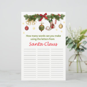 How many words can you make from Sanda Claus