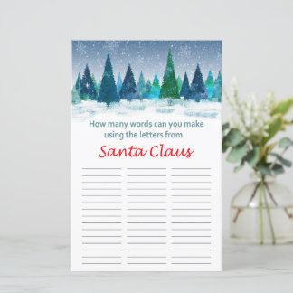 How many words can you make from Santa Claus