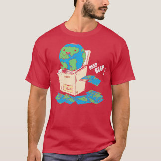 How Maps Are Made Funny Globe on Copy Machine T-Shirt