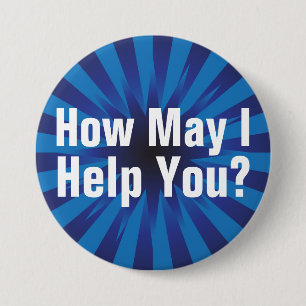 How May I Help You Starburst Ask Me Text Button