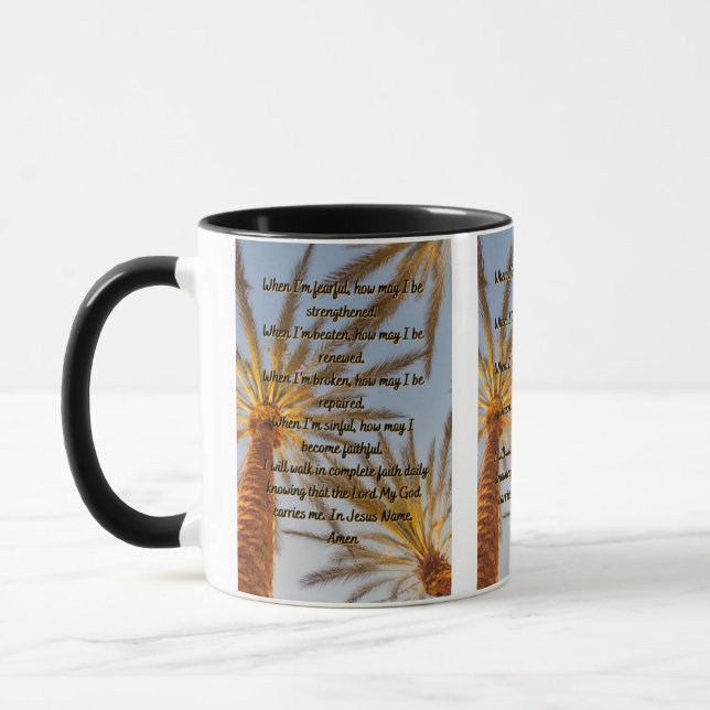 How May I Prayer Two-Tone Mug (Left)