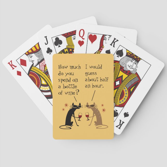 How Much Do You Spend on Bottle of Wine? Playing Cards (Back)