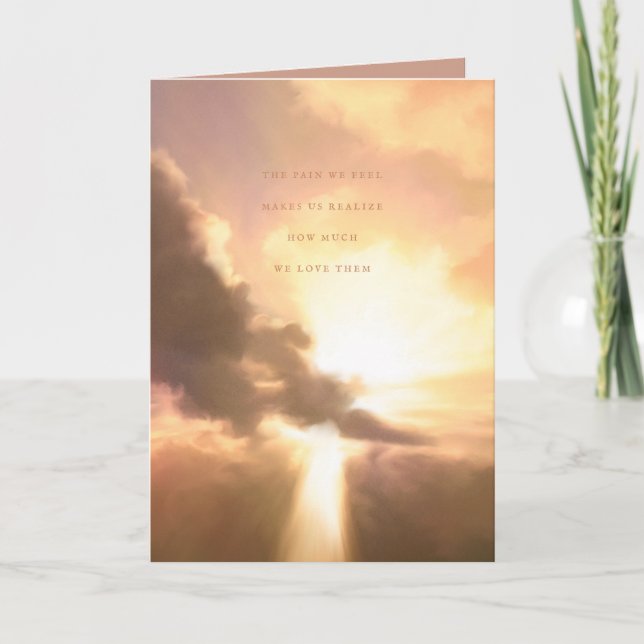 How much we love them Sympathy Card (Front)