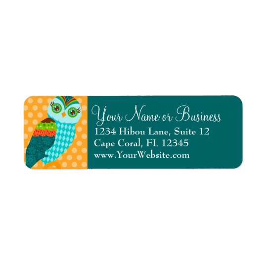 How Now Blue Owl? Return Address Label