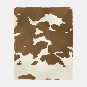 How Now Cow (brown spots) Fleece Blanket