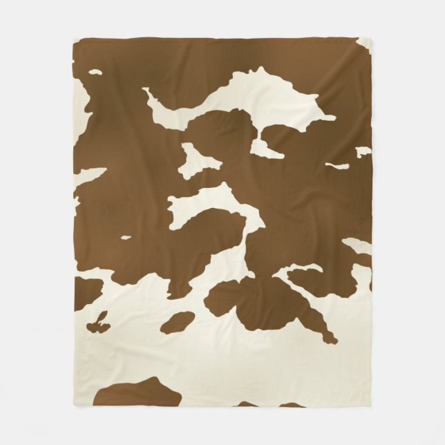 How Now Cow (brown spots) Fleece Blanket (Front)