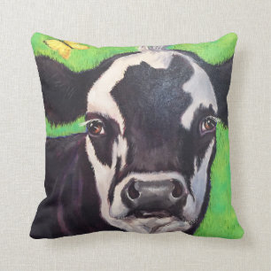 How Now Green Cow Cushion
