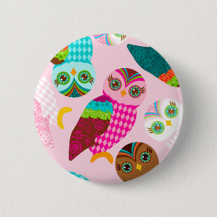 How Now Little Owl? 6 Cm Round Badge
