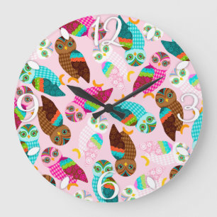 How Now Little Owls? Large Clock