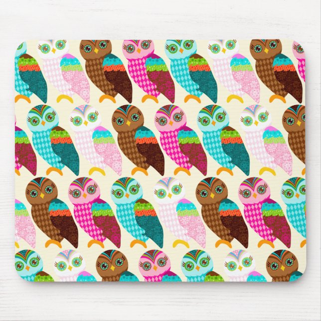 How Now Little Owls? Mouse Mat (Front)
