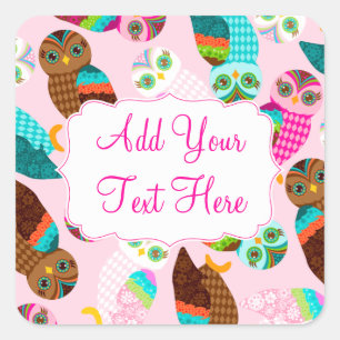 How Now Little Owls? Square Sticker