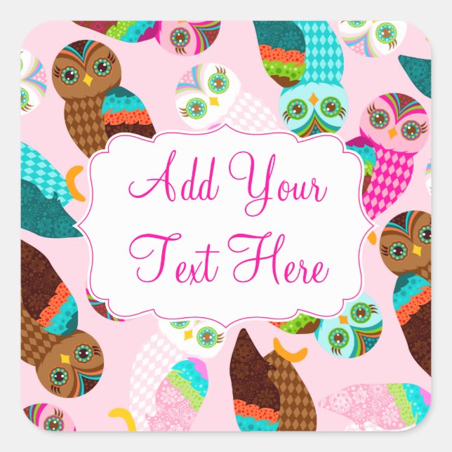How Now Little Owls? Square Sticker (Front)