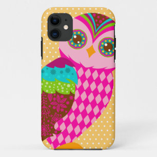 How Now Pink Owl - Polka Dots iPhone 11 Case