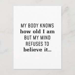 How Old I Am Postcard