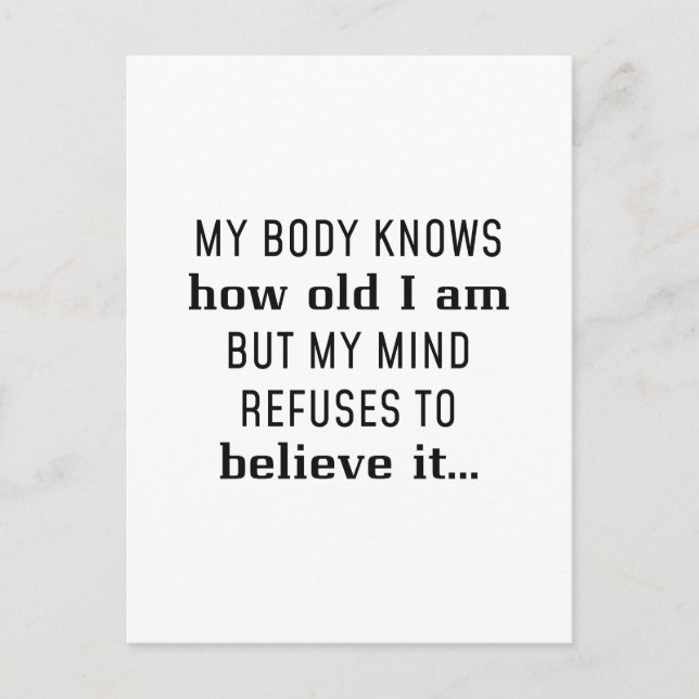 How Old I Am Postcard (Front)