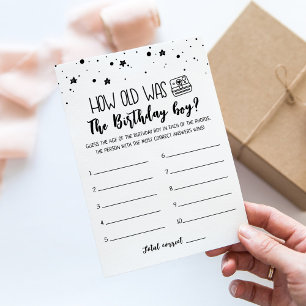 How old was Birthday Boy Game Card